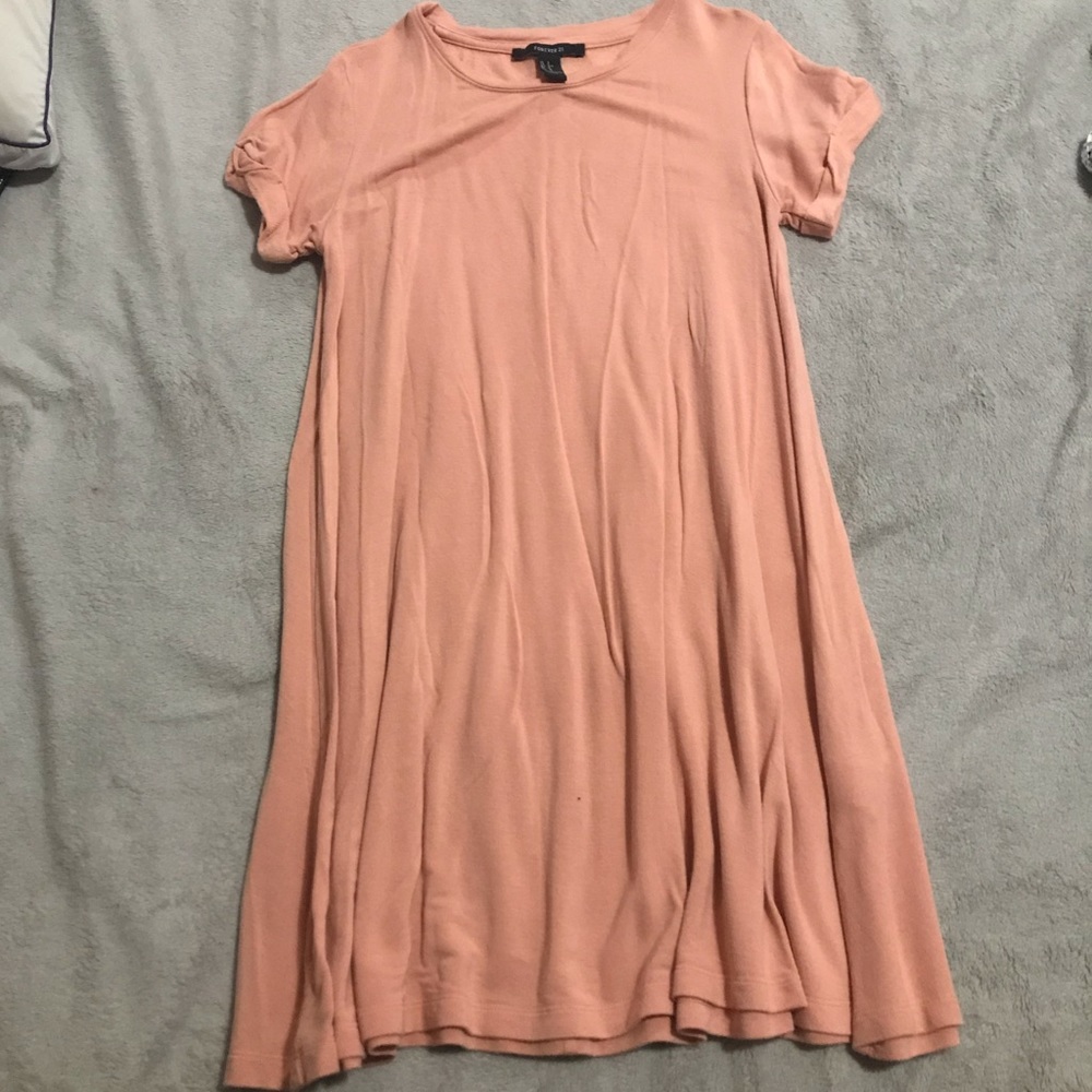 coral pink breezy dress